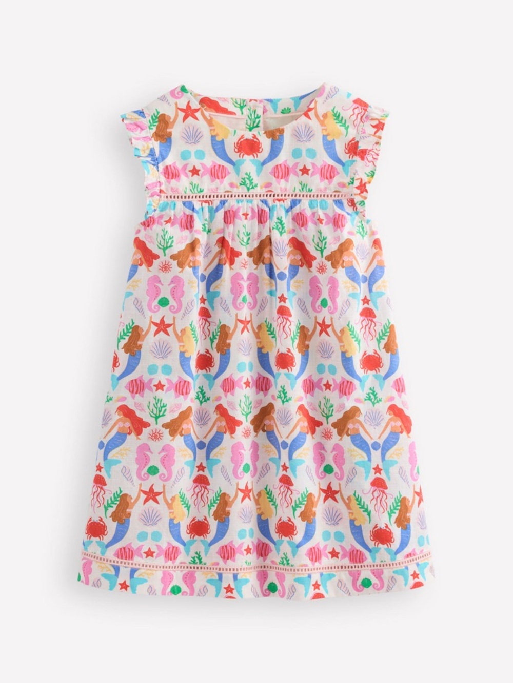 Mini Boden Multicolor Mermaid & Sea Creatures Dress